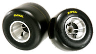 MG Yellow Race Tires Set of 4  MG FZ 4.60" x2 & MG FZ 7.10" x2